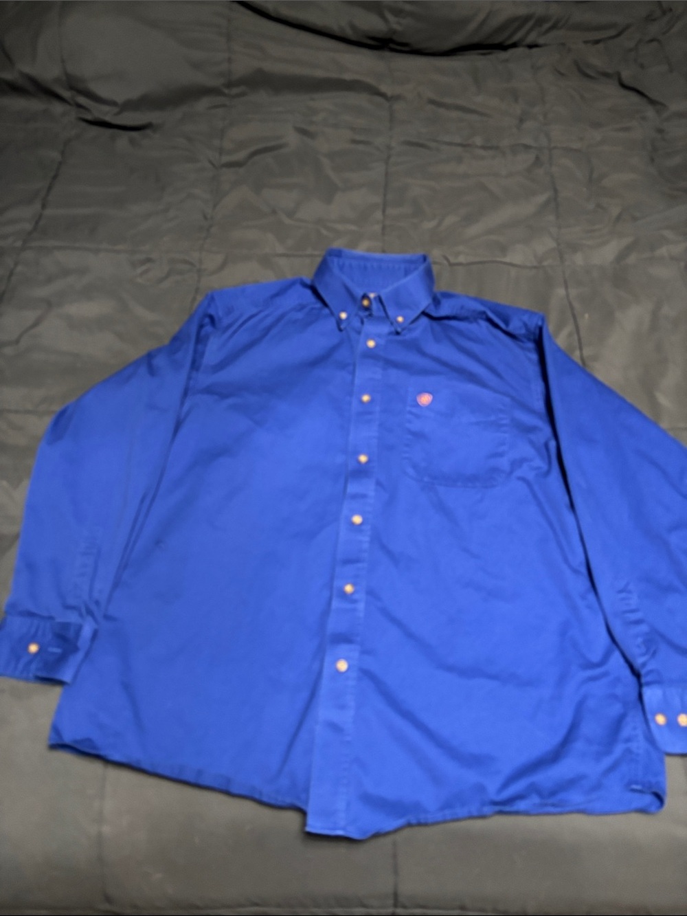 Ariat Men's Button-Down Dress Shirt in Blue